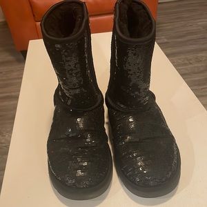 Black sequin uggs
